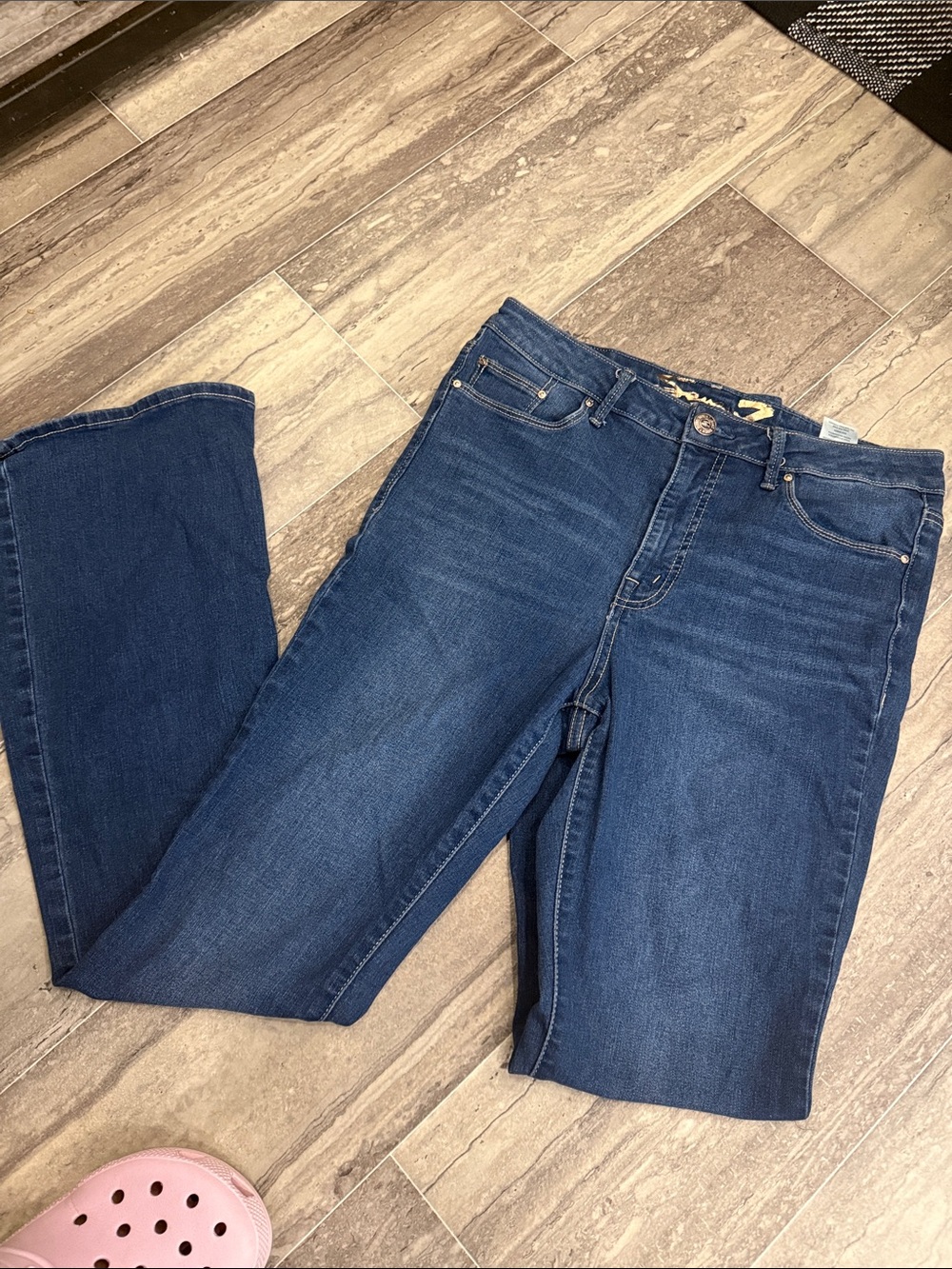 Seven7 Dark Blue Bootcut Jeans